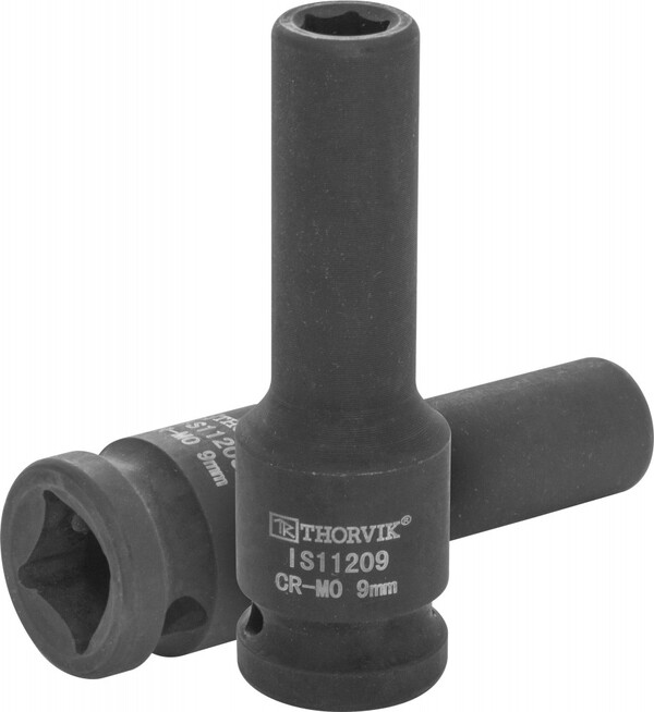 Головка торцевая ударная Thorvik глубокая 1/2"DR, 9 мм IS11209 53432