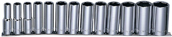 Набор головок торцевых Jonnesway MAXI-DRIVE глубоких 1/2"DR на держателе, SAE 7/16--1-1/4", 13 предметов S05HD4213S