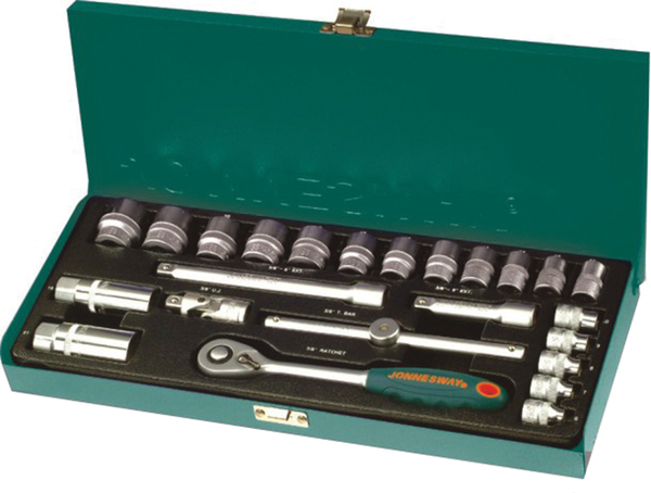 Набор головок торцевых Jonnesway 3/8"DR, 6-22 мм, 25 предметов S04H3125S