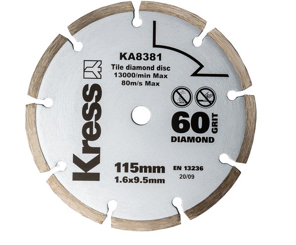 Диск пильный с алмазным напылением KRESS 115*1,6*9,5мм KA8381