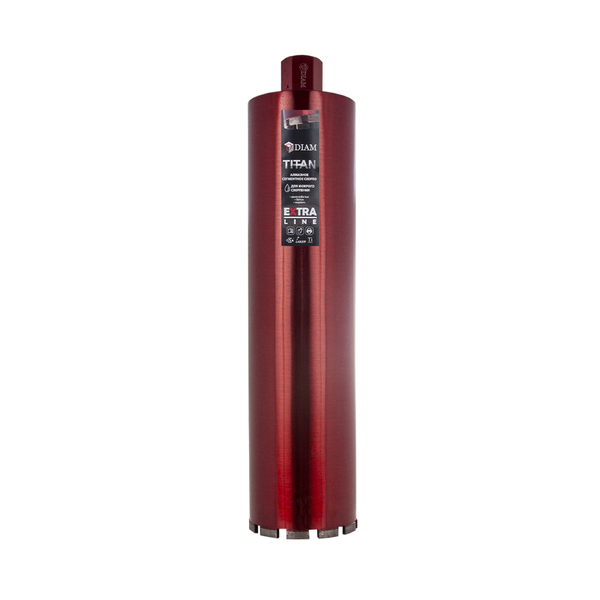 Коронка алмазная Diam Titan Extra Line 122*450*1 1/4UNC  железобетон, бетон, кирпич, мокрый рез  313003