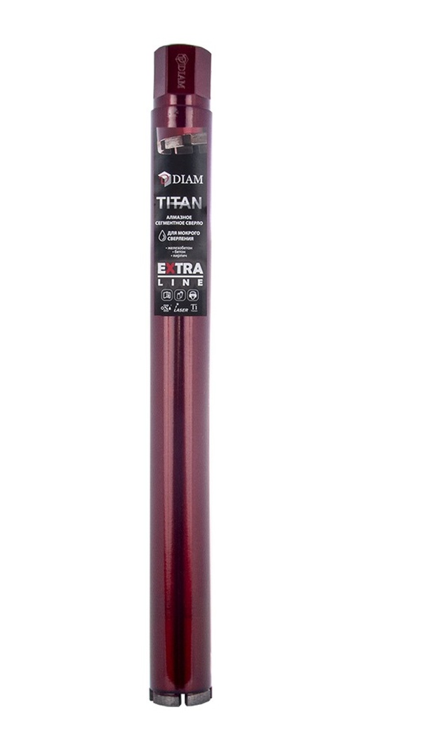 Коронка алмазная Diam Titan Extra Line 52*450*1 1/4UNC  железобетон, бетон, кирпич, мокрый рез  313010