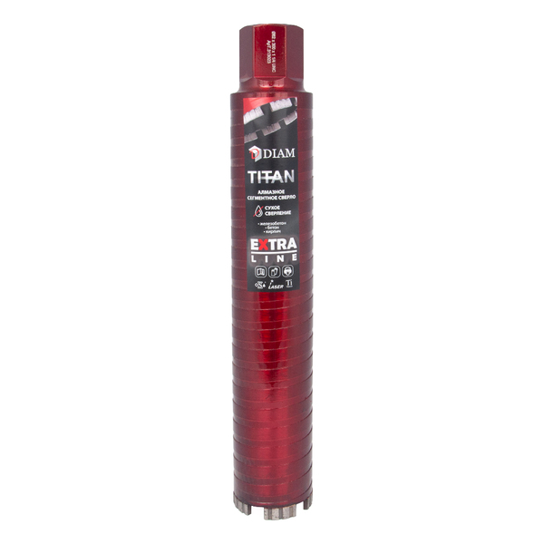 Коронка алмазная Diam Titan Extra Line 62*300*1 1/4UNC  железобетон, бетон, кирпич, сухой рез  313023