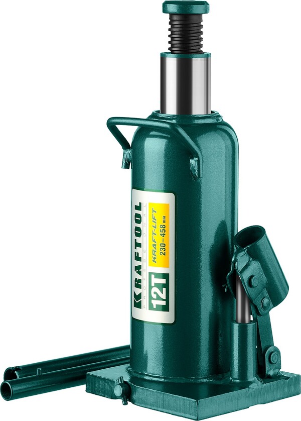 Домкрат гидравлический бутылочный Kraftool KRAFT-LIFT 12т, 230-460мм  43462-12  43462-12_z01