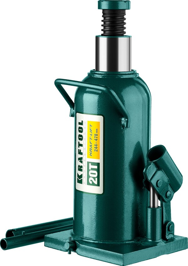 Домкрат гидравлический бутылочный Kraftool KRAFT-LIFT, 20т, 244-478мм  43462-20  43462-20_z01