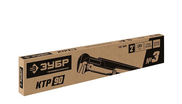 Ключ трубный Зубр КТР-90 №3 прямые губки 27335-3_z02