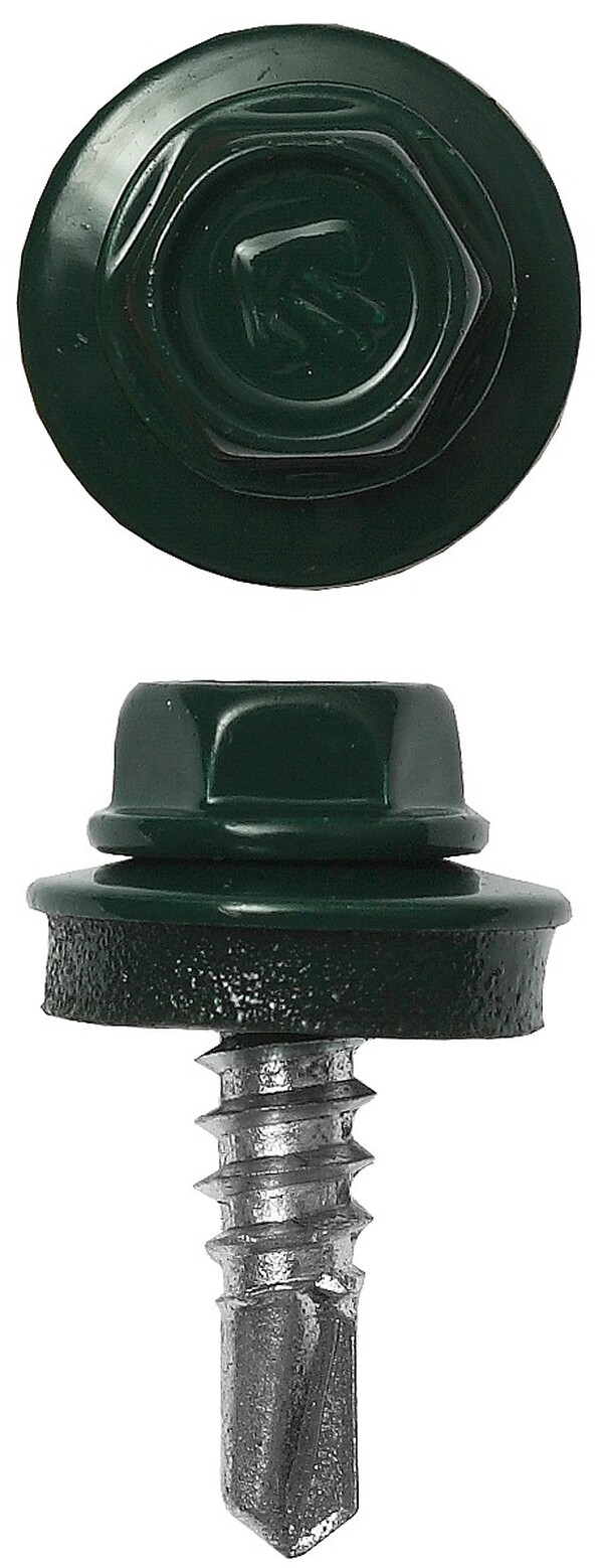 Саморез кровельный ЗУБР Профессионал СКМ 6005, 25 х 5.5 мм, зелёный насыщ., 1800 шт 4-300310-55-025-6005