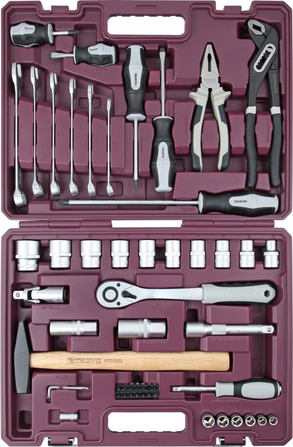 Набор инструмента Thorvik 1/4", 1/2"DR, 56 предметов TS056 54002