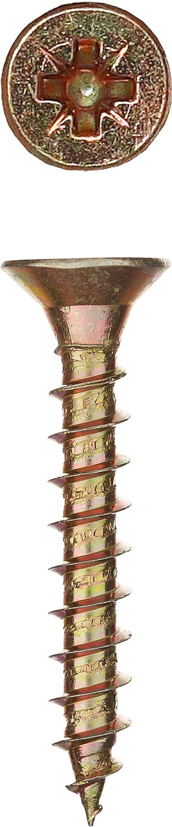 Саморез ЗУБР СУ-Ж, 90 х 5.0 мм, желтый цинк, 1000 шт, универсальный  4-300390-50-090 