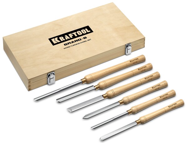 Набор резцов ручных по дереву Kraftool  Grand-6 6 предметов 18368