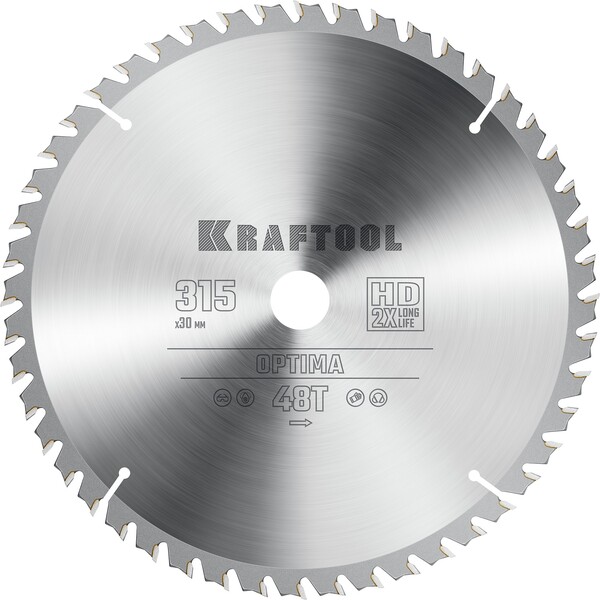 Пильный диск по дереву Kraftool Optima 315*30мм 48Т 36951-315-30 