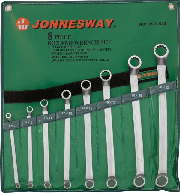 Набор ключей накидных Jonnesway 75° 6-22мм 8 предметов W23108S