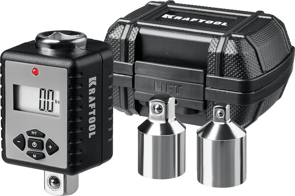 Адаптер с переходниками динамометрический KRAFTOOL GRAND, 1/2″, 40-200Нм  64044-200