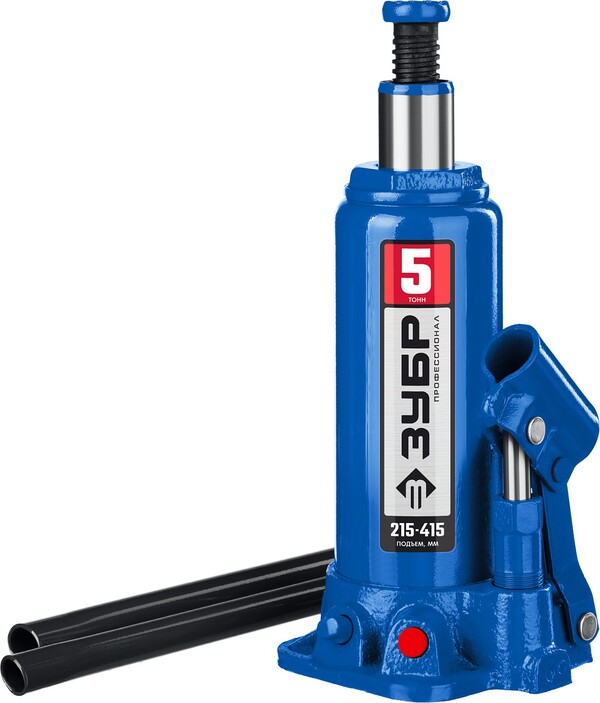 Домкрат гидравлический бутылочный Зубр Профессионал 5т 215-415мм 43060-5_z01