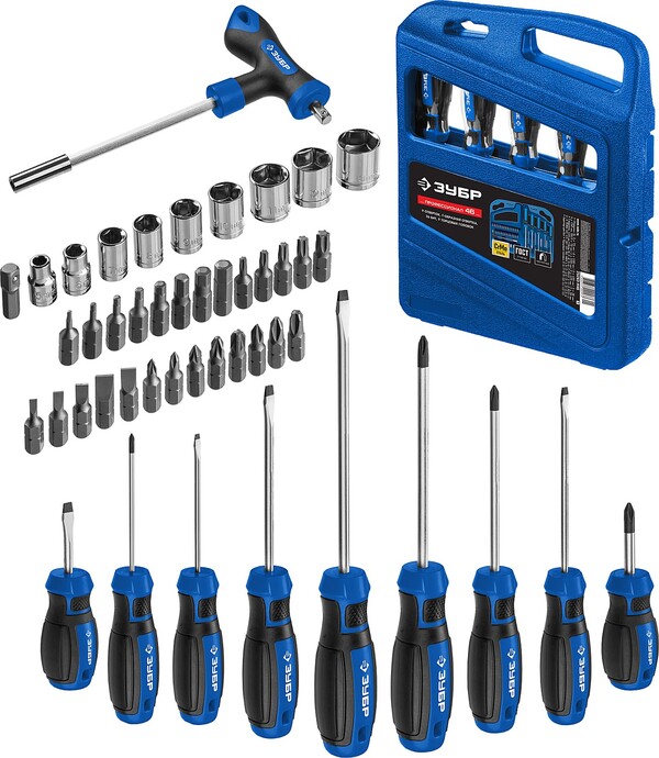 Набор отверток с насадками Зубр Профессионал 46шт 25283-H46_z01