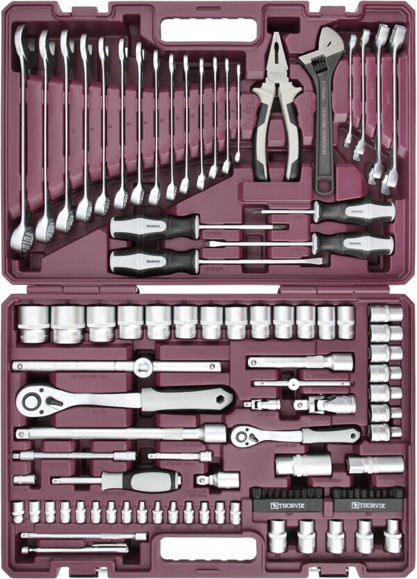Набор инструмента Thorvik 1/4", 1/2"DR, 101 предмет TS101 54011