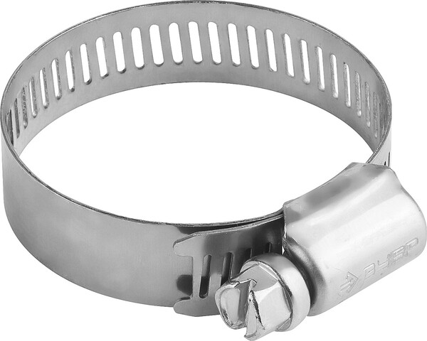 Хомут Зубр Профессионал НХ-12П, 16 - 32 мм, просечная лента 12.7 мм, 100 шт, нержавеющий  37815-016-32-100 