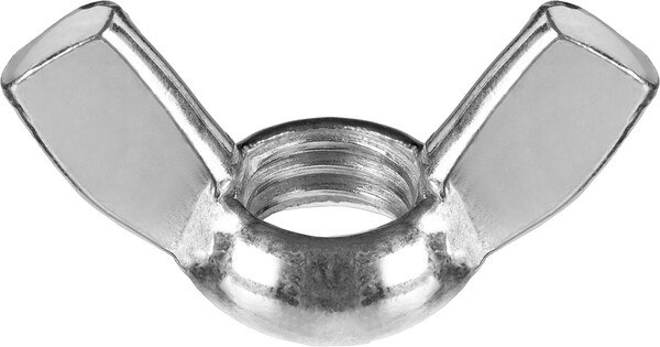Гайка ЗУБР DIN 315, M6, цинк, 5 кг, барашковая  303730-06 