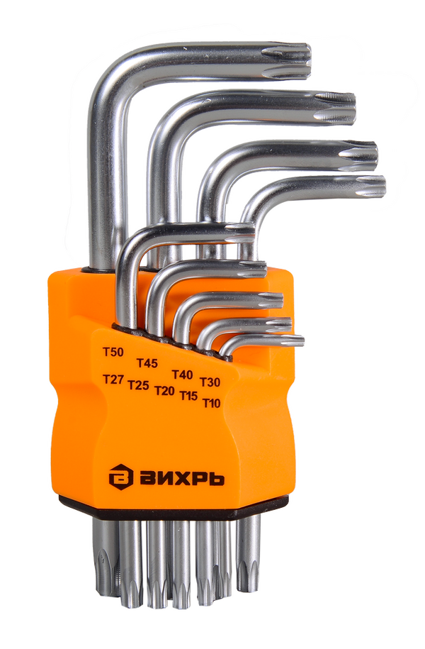 Набор ключей имбусовых Вихрь Torx , 9 шт, T10-T50 73/6/5/12