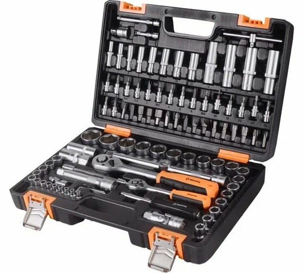 Набор инструмента Вихрь в кейсе 94пр, 1/2", 1/4", CrV 73/6/7/7