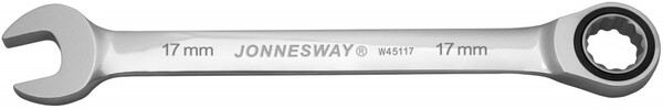 Ключ гаечный комбинированный Jonnesway трещоточный 17мм W45117 48086