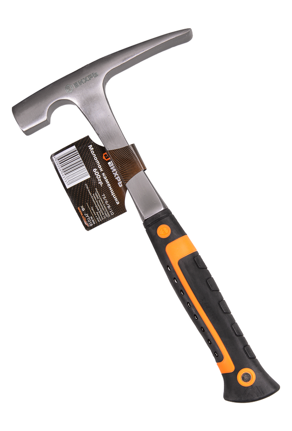 Молоток каменщика Вихрь 600гр., цельнометаллический, двухкомпонентная рукоятка 73/6/8/10