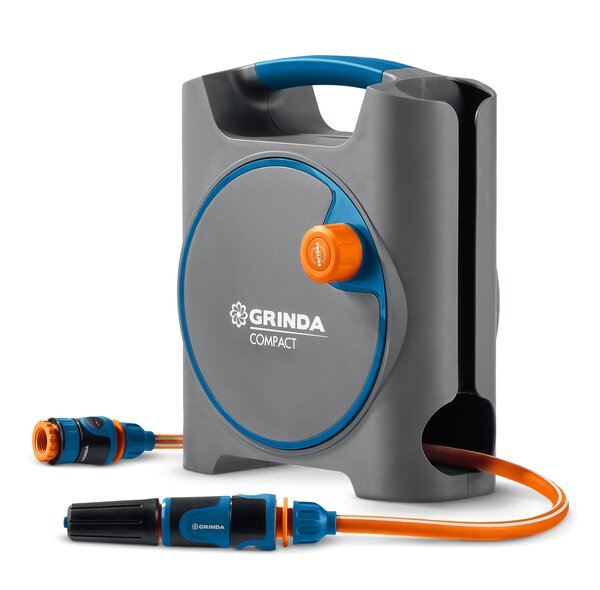 Набор поливочный Grinda COMPACT ProLine 4 предм., соединит. шланг 1/2*1,5м , шланг 10м*5/16″ в пластиковом корпусе 428480