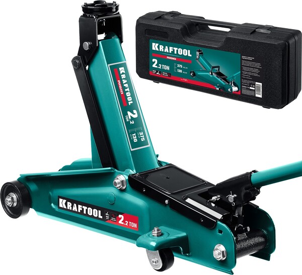 Домкрат подкатной Kraftool RIGID 130-375мм 43452-2-K