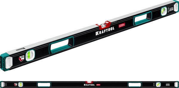 Уровень Kraftool A-RATE CONTROL с инновационным зеркальным глазком 1500мм, точность 0.3мм/м 34986-150