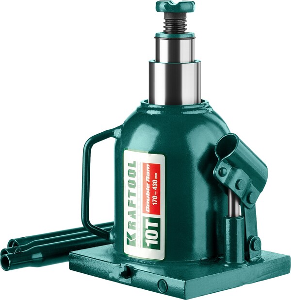 Домкрат двухштоковый бутылочный Kraftool DOUBLE RAM 10т,170-430мм 43463-10