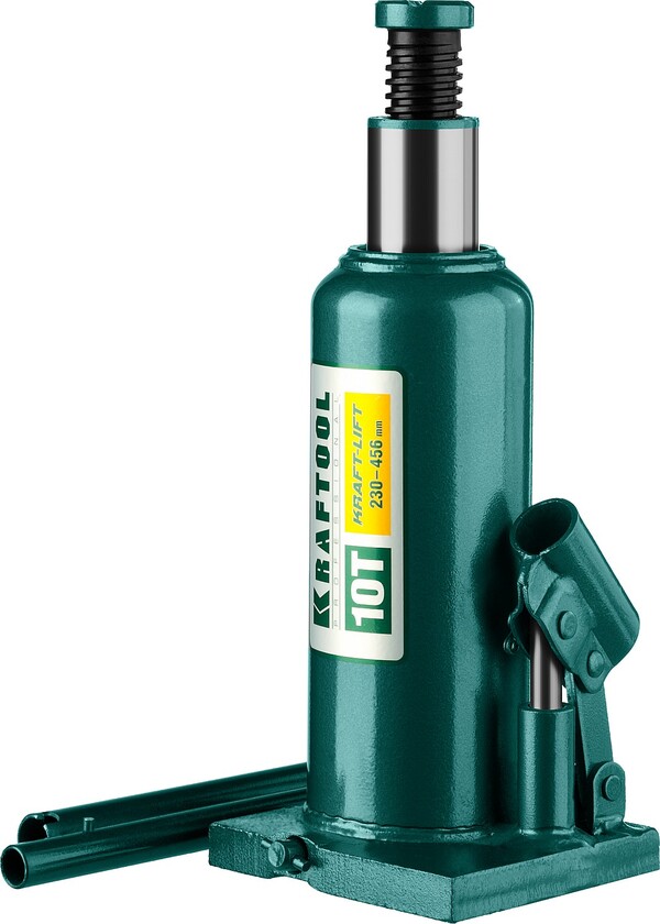 Домкрат гидравлический бутылочный Kraftool KRAFT-LIFT 10т, 230-460мм  43462-10  43462-10_z01
