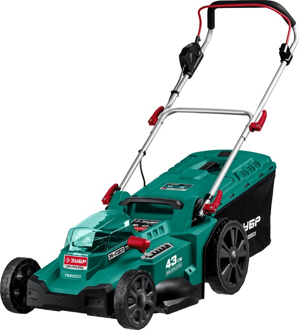 Аккумуляторная газонокосилка Зубр С1-18 36В 43см без АКБ ГКЛ-4336