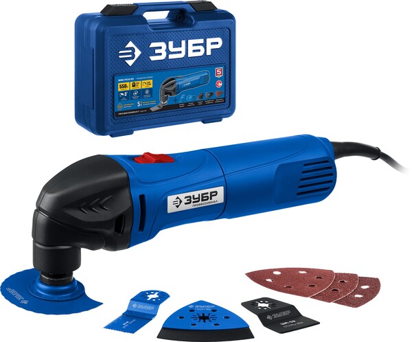 Мультитул  реноватор  ЗУБР Профессионал OIS, 550 Вт, кейс, набор насадок МФИ-П550 КН