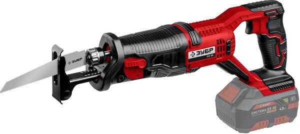 Аккумуляторная сабельная пила ЗУБР С1-18, 18 В, 180 мм, без АКБ СПЛ-185