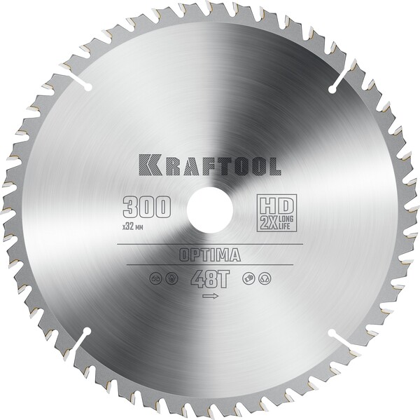 Пильный диск по дереву Kraftool Optima 300*32мм 48Т 36951-300-32