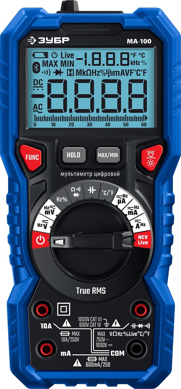 Мультиметр ЗУБР МА-100 цифровой 59808
