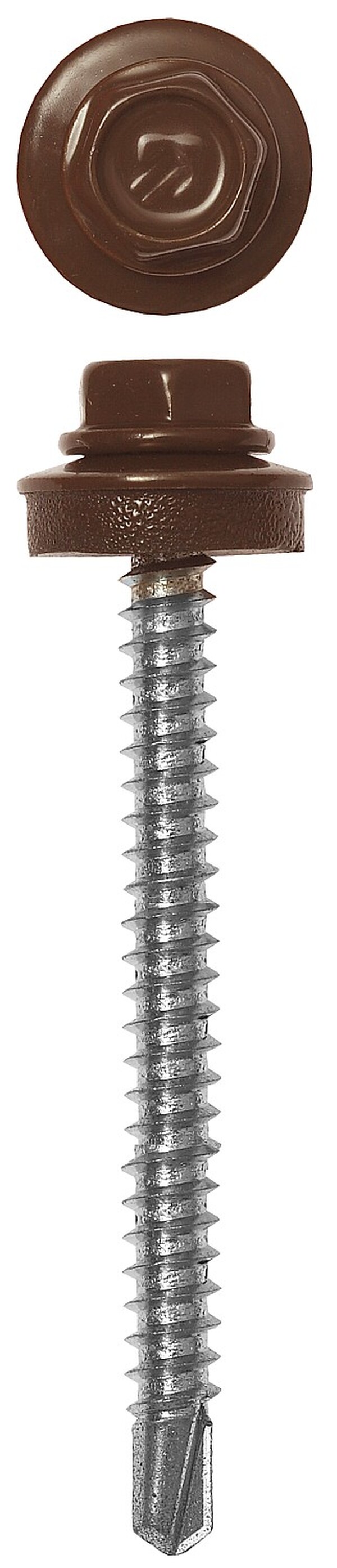 Саморез ЗУБР СКД 8017, 35 х 4.8 мм, шок.-коричн., 1800 шт, кровельный, Профессионал  4-300310-48-035-8017 