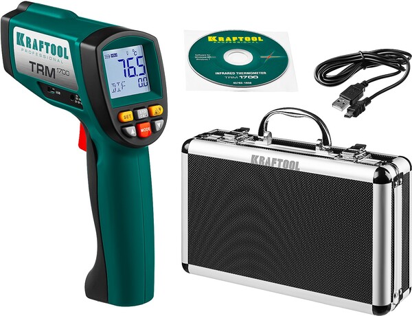 Пирометр инфракрасный Kraftool TRM-1700 -30° +1650°С 45701-1650