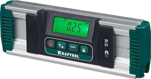 Уровень-уклономер электронный KRAFTOOL EXTREM, 0 - 360°, точность 0.05°, HOLD, IP67 34686