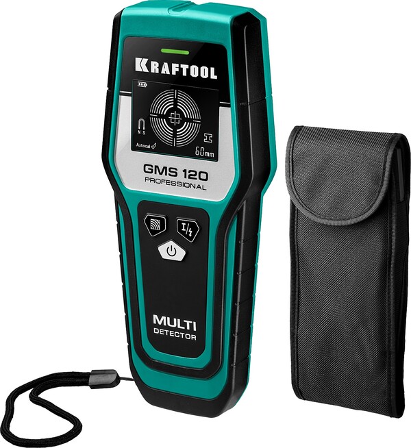 Детектор KRAFTOOL GMS-120, ЖК дисплей, универсальный 45298
