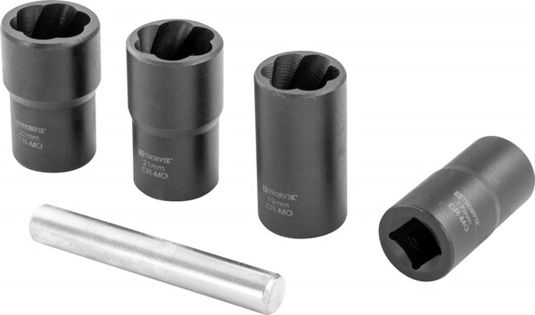 Набор головок для поврежденного крепежа Thorvik 1/2" DR, 17-22мм, 5 предметов BESS125