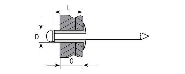 Заклепки KRAFTOOL Steel, 3.2 x 10 мм, 1000 шт, стальные  311703-32-10 
