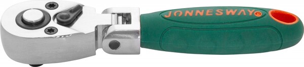 Рукоятка трещоточная укороченная с шарниром JONNESWAY 1/4"DR, 36 зубцов, 125 мм R4202