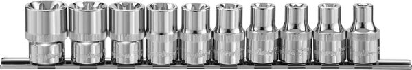 Набор головок торцевых Ombra 1/2"DR на держателе, внешний TORX®, E8-E24, 10 предметов 912610