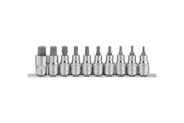 Набор насадок торцевых Ombra 1/2"DR с вставками-битами TORX на держателе, T20-T70, 55 мм, 10 предметов 912910