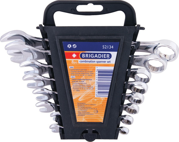Набор ключей комбинированных Brigadier 8шт 52134