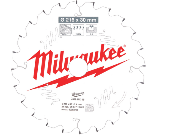 Диск пильный Milwaukee 216*30*2,4*24T 4932471315