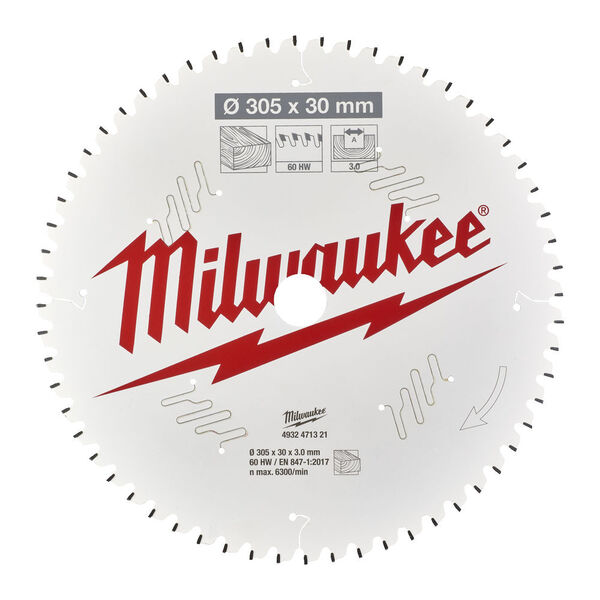 Диск пильный по дереву Milwaukee 305*30*3,0*60 4932471321