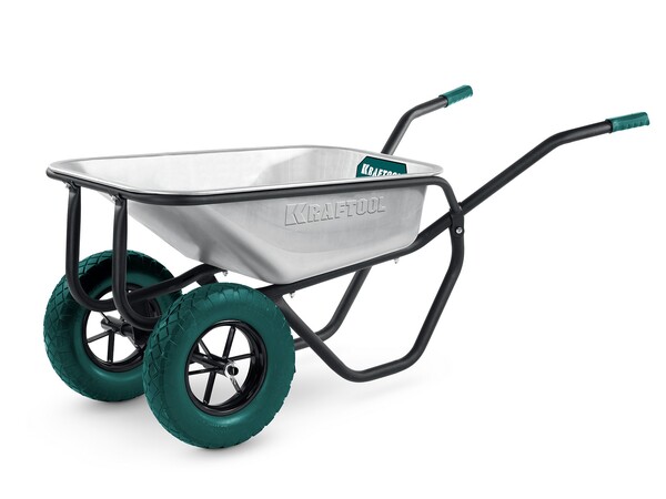 Тачка строительная двухколесная Kraftool MAXDrive-2 110л 280кг 39860