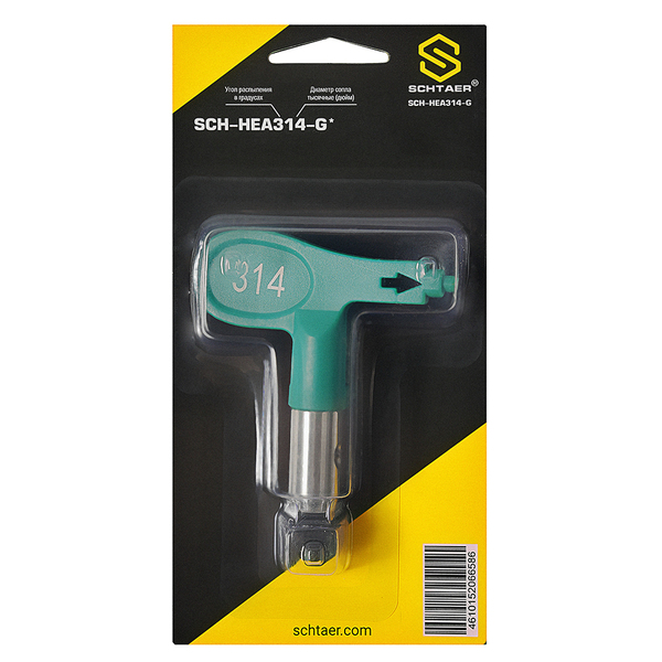 Cопло реверсивное безвоздушное Schtaer зеленый SCH-HEA314-G